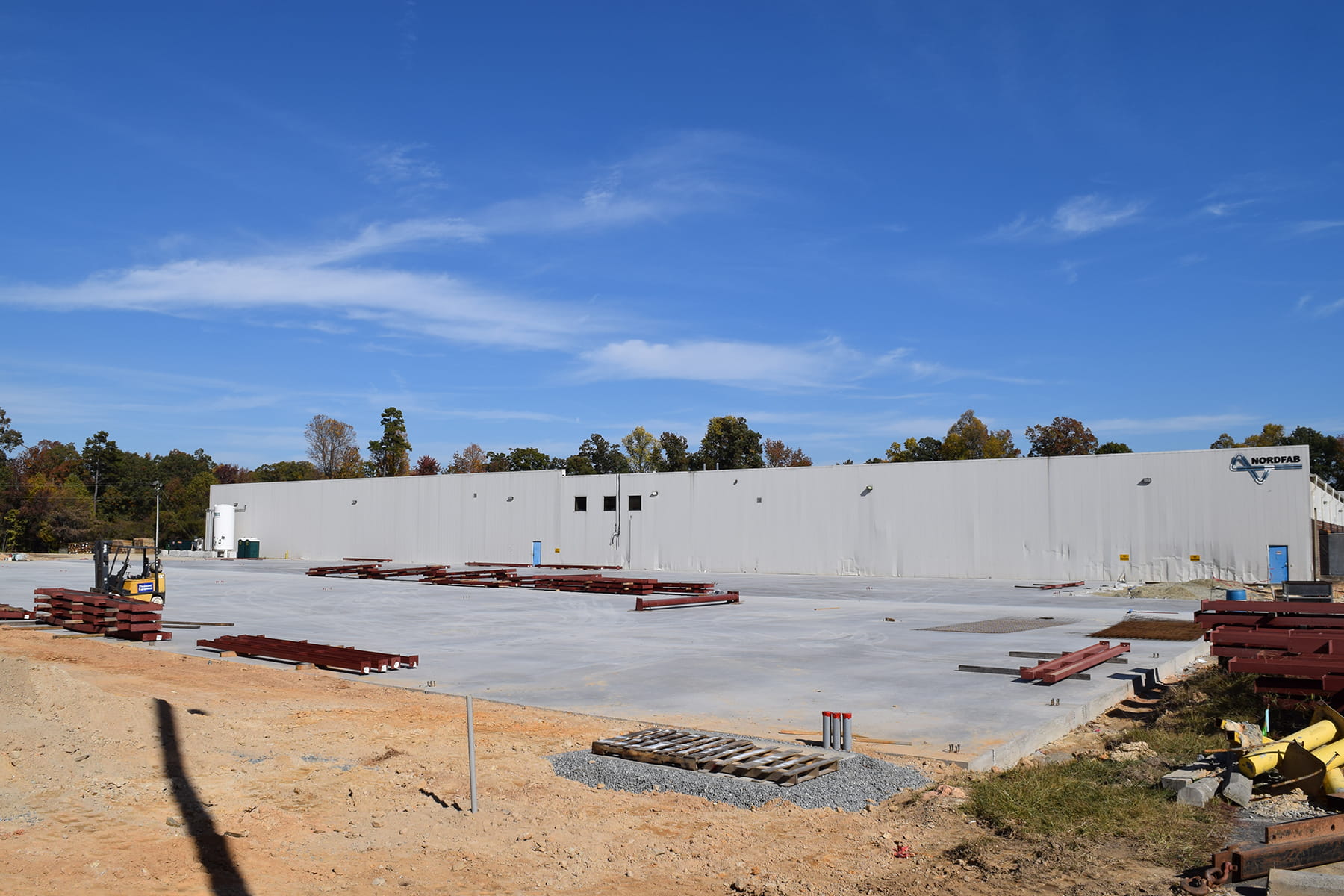 beam placement for Nordfab building addition