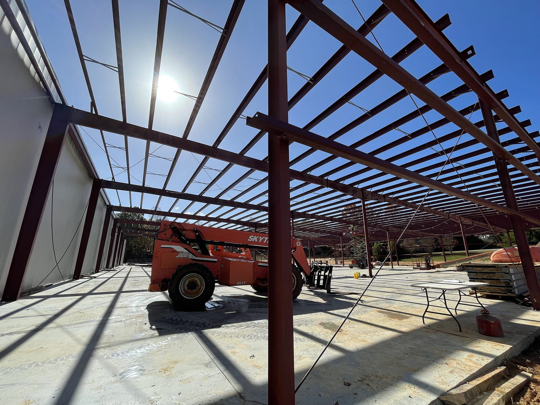 beams in place on Nordfab building addition