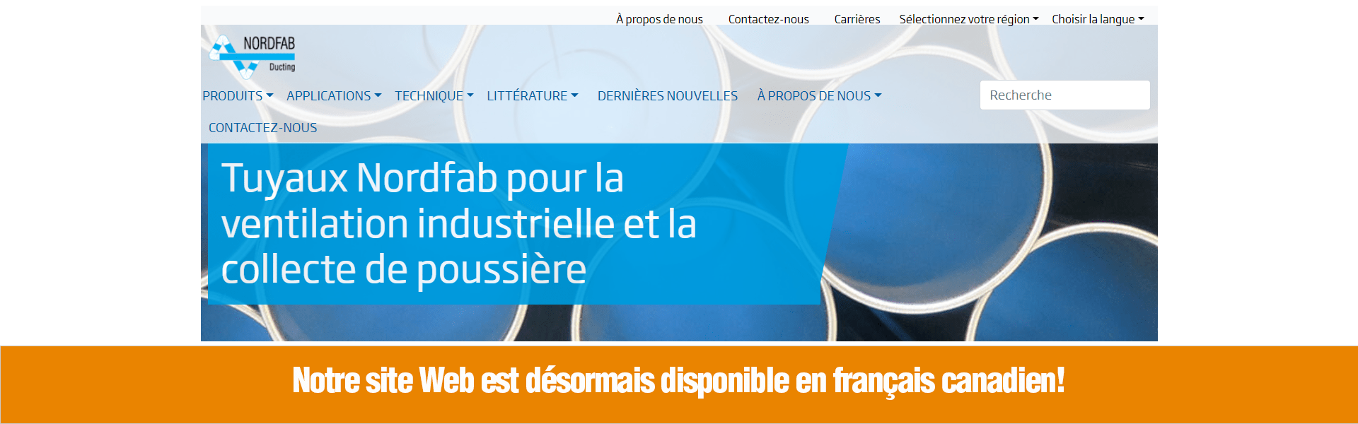 Nordfab Canadian French site launch